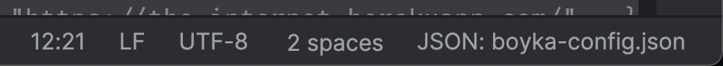 Success IntelliJ status bar